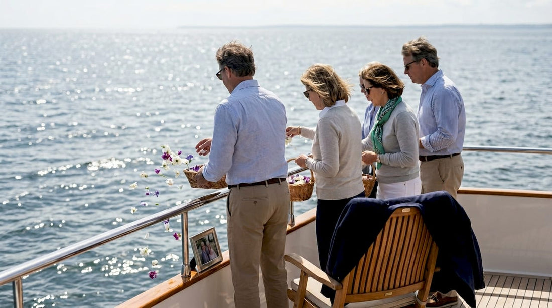 Family holds sea burial on yacht deck