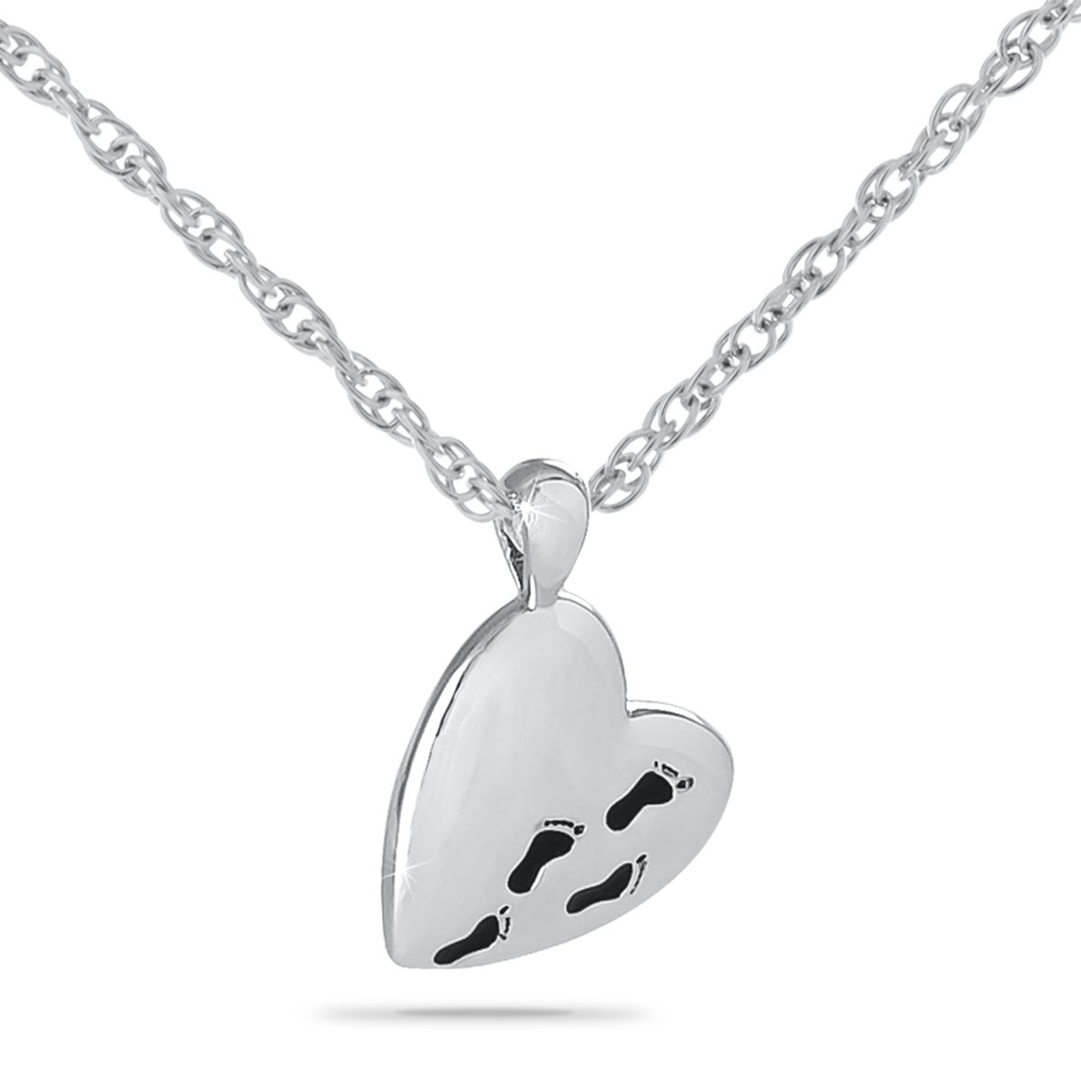 Footprints Prayer Pendant